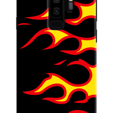 Side Sweep Flames Samsung S9 Plus Hard Case Back Cover by Casekaro