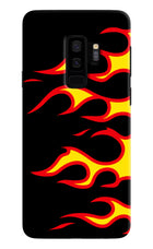 Side Sweep Flames Samsung S9 Plus Hard Case Back Cover by Casekaro