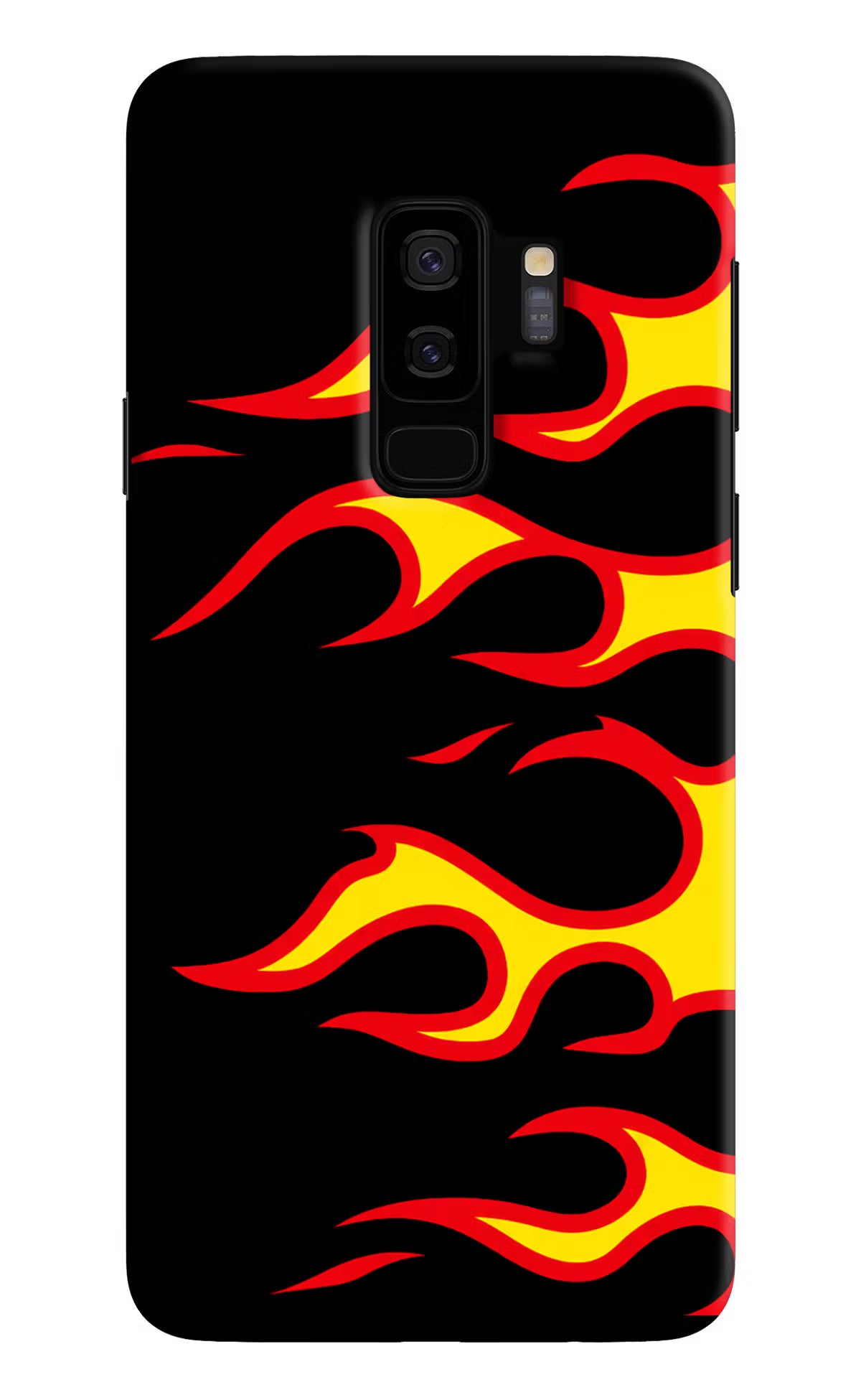 Side Sweep Flames Samsung S9 Plus Hard Case Back Cover by Casekaro
