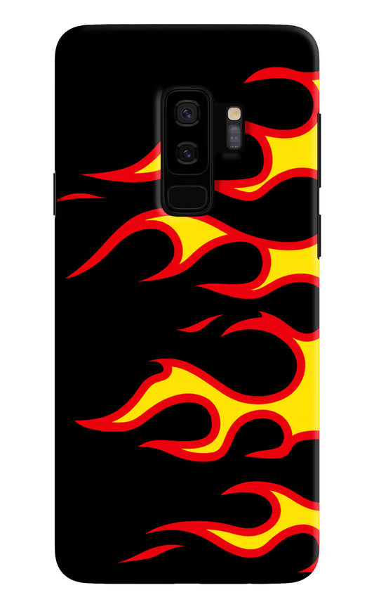 Side Sweep Flames Samsung S9 Plus Hard Case Back Cover by Casekaro
