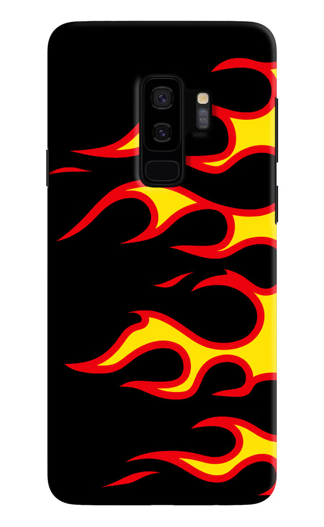 Side Sweep Flames Samsung S9 Plus Hard Case Back Cover by Casekaro