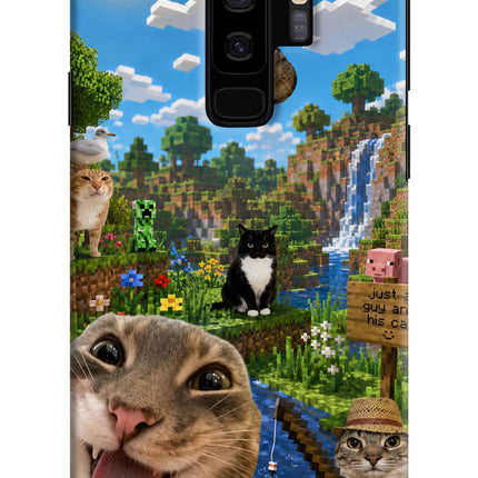 Minecraft Cat Chaos Samsung S9 Plus Hard Case Back Cover by Casekaro