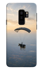 Skydiving Cow Samsung S9 Plus Hard Case Back Cover by Casekaro