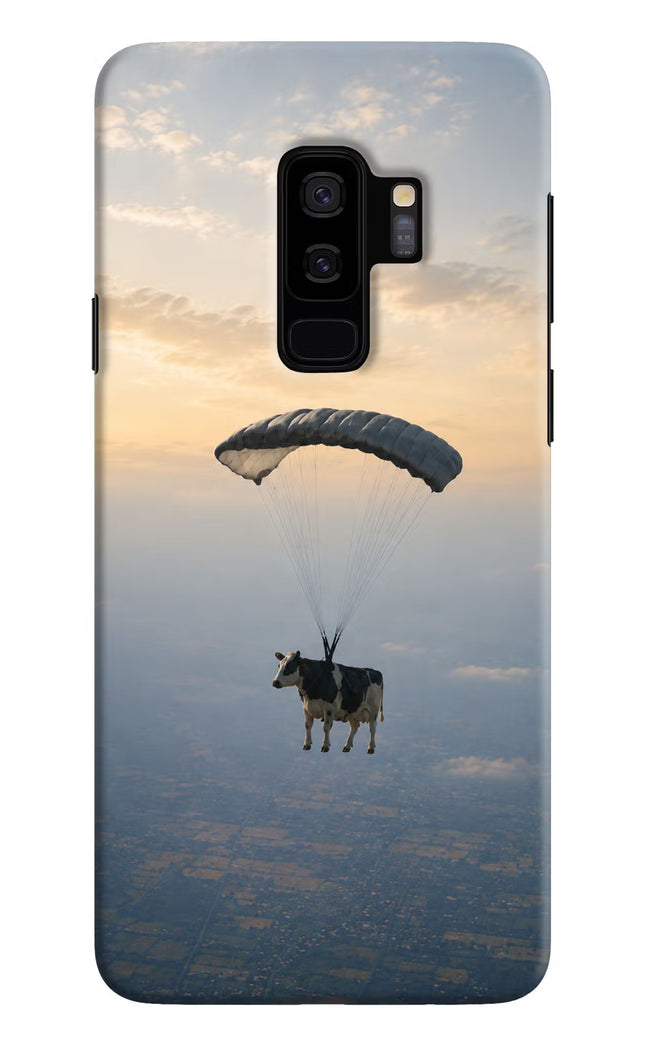 Skydiving Cow Samsung S9 Plus Hard Case Back Cover by Casekaro