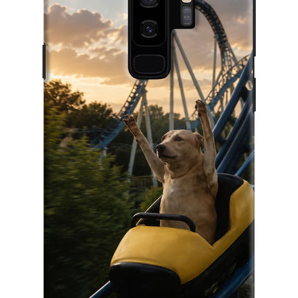 Rollercoaster Dog Samsung S9 Plus Hard Case Back Cover by Casekaro
