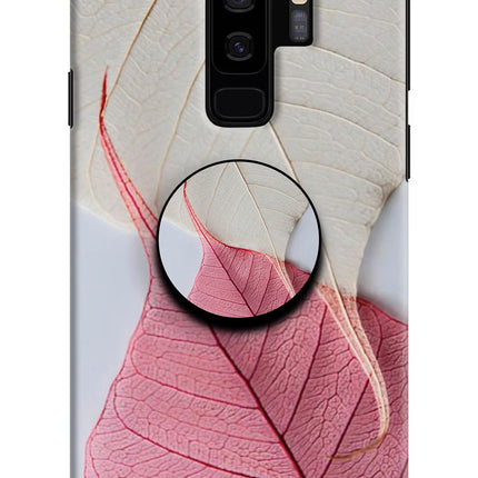 White Pink Leaf Samsung S9 Plus Pop Case by Casekaro