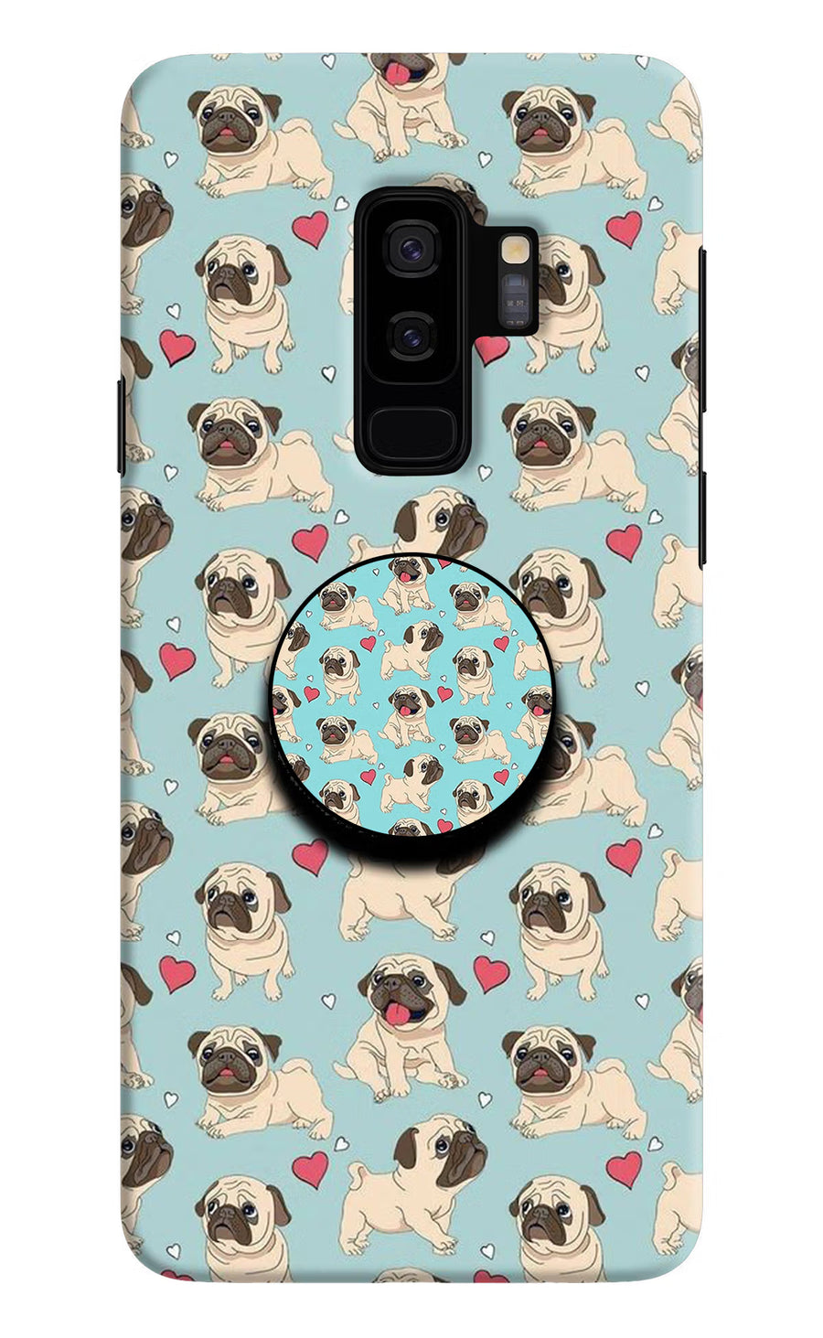 Pug Dog Samsung S9 Plus Pop Case, Hard case
