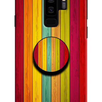 Multicolor Wooden Samsung S9 Plus Pop Case by Casekaro