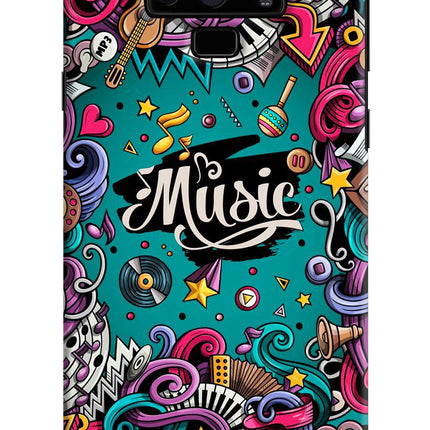 Music Graffiti Samsung Note 9 Hard Case Back Cover by Casekaro
