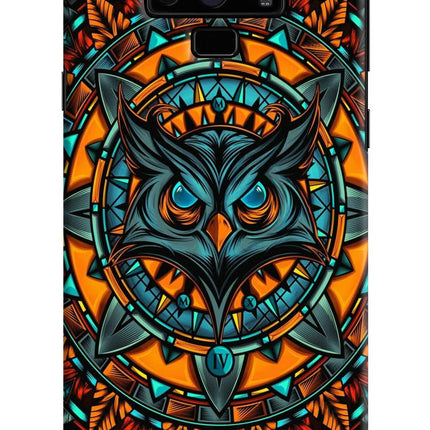 Angry Owl Art Samsung Note 9 Hard Case Back Cover by Casekaro