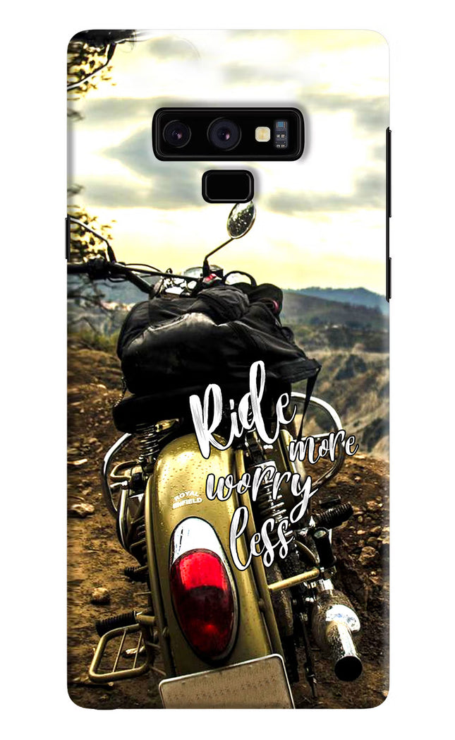 Ride More Worry Less Samsung Note 9 Hard Case Back Cover by Casekaro