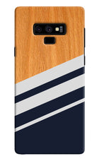 Blue and white wooden Samsung Note 9 Hard Case Back Cover by Casekaro