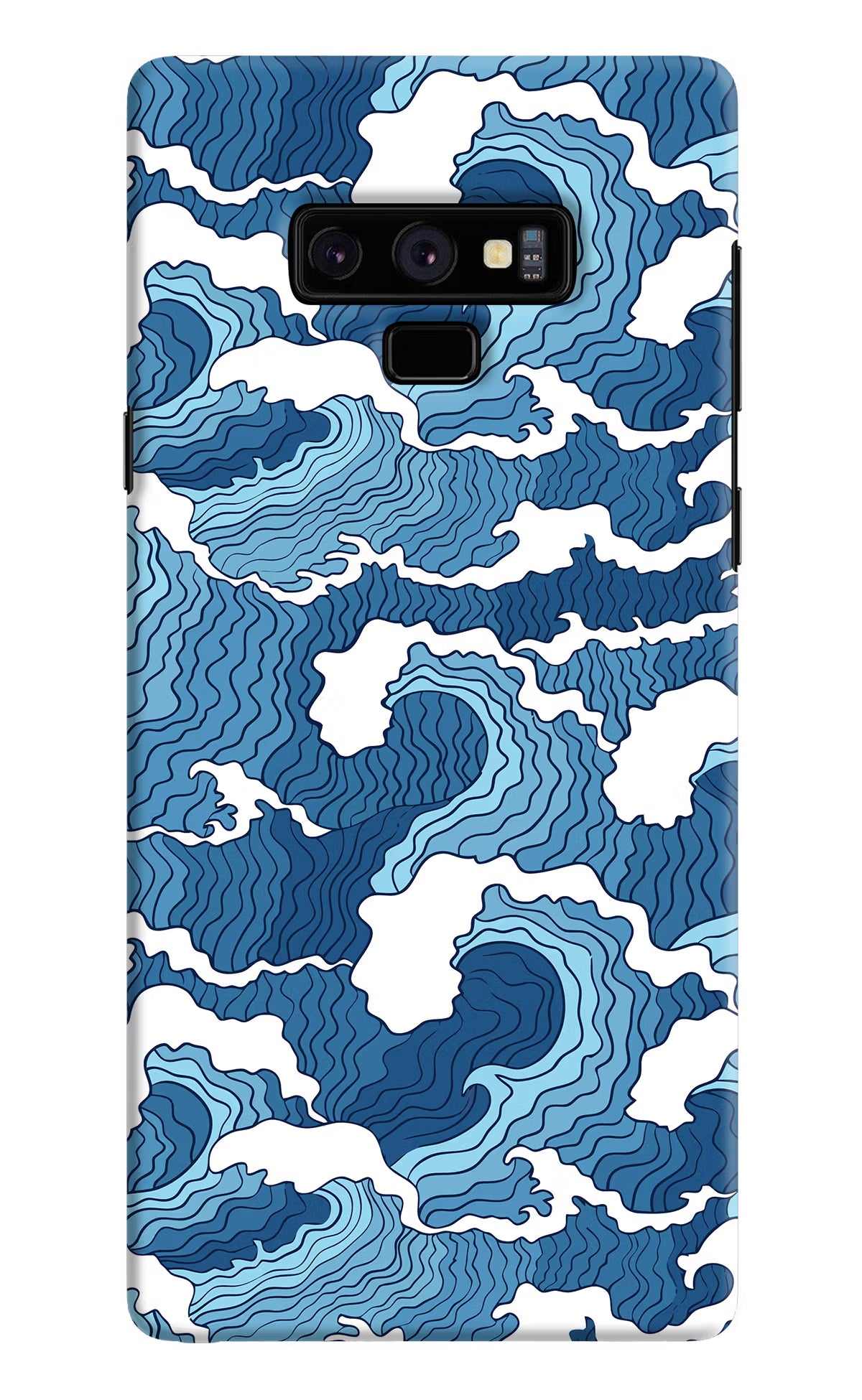 Blue Waves Samsung Note 9 Hard Case Back Cover by Casekaro