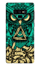 Green Owl Samsung Note 9 Hard Case Back Cover by Casekaro