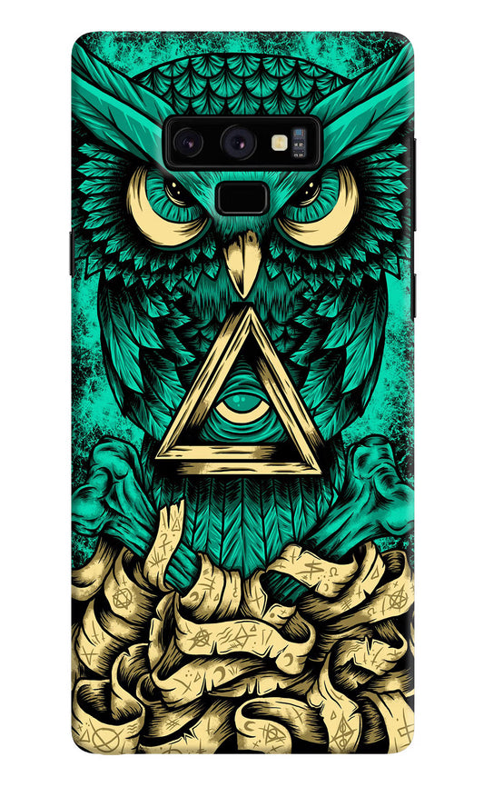 Green Owl Samsung Note 9 Hard Case Back Cover by Casekaro