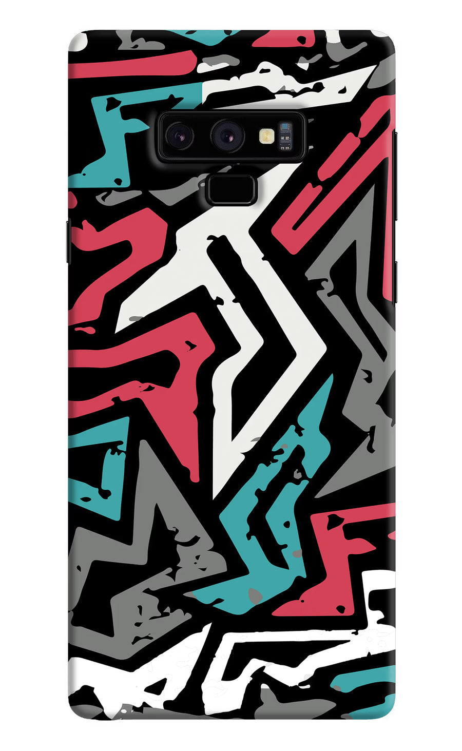 Geometric Graffiti Samsung Note 9 Back Cover, Hard case