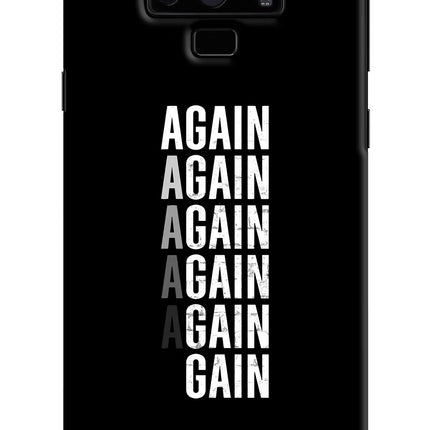 Again Again Gain Samsung Note 9 Hard Case Back Cover by Casekaro