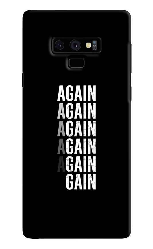 Again Again Gain Samsung Note 9 Hard Case Back Cover by Casekaro