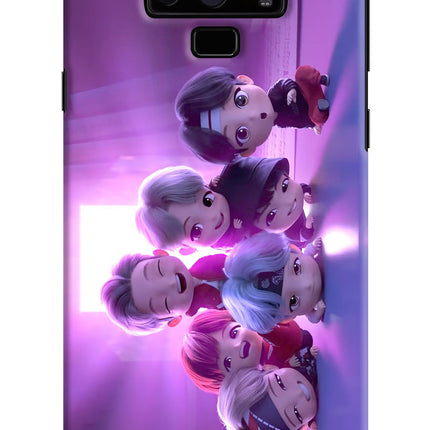BTS Chibi Samsung Note 9 Hard Case Back Cover by Casekaro