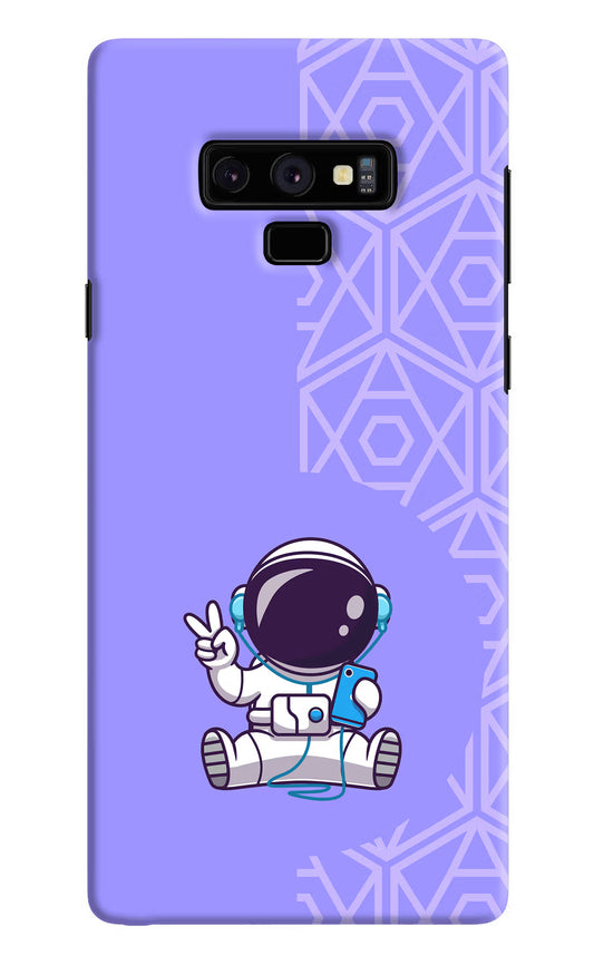 Cute Astronaut Chilling Samsung Note 9 Hard Case Back Cover by Casekaro