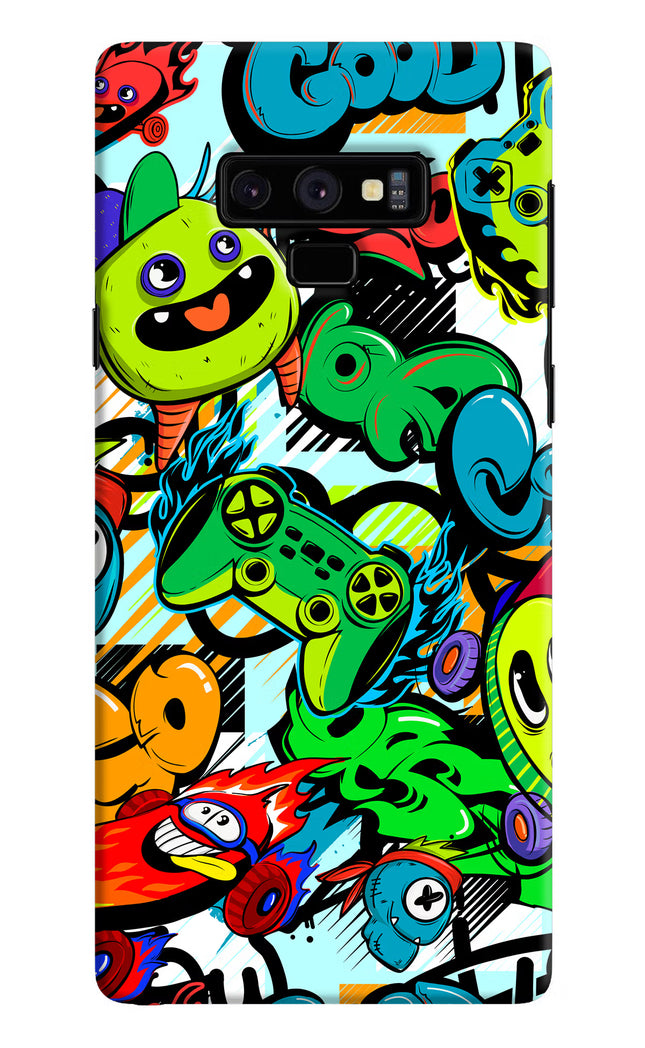 Game Doodle Samsung Note 9 Hard Case Back Cover by Casekaro