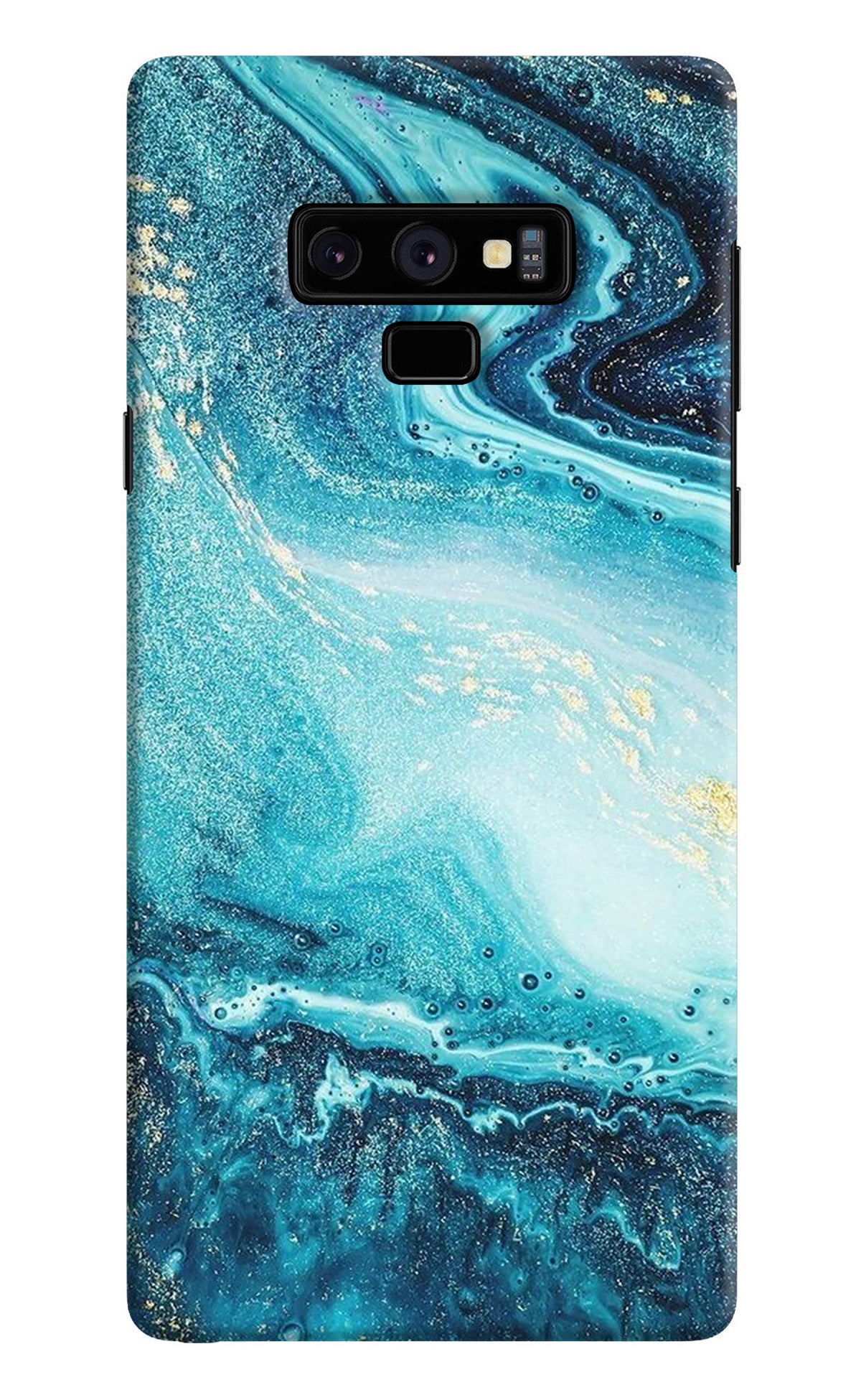 Blue Glitter Marble Samsung Note 9 Back Cover