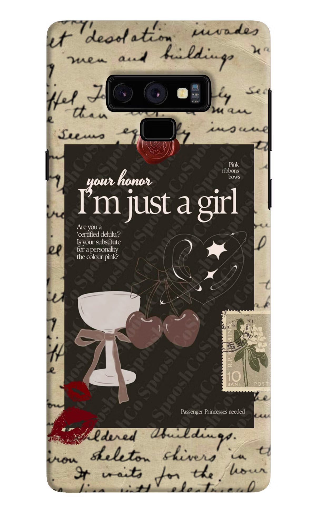 I am just a girl Samsung Note 9 Hard Case Back Cover by Casekaro