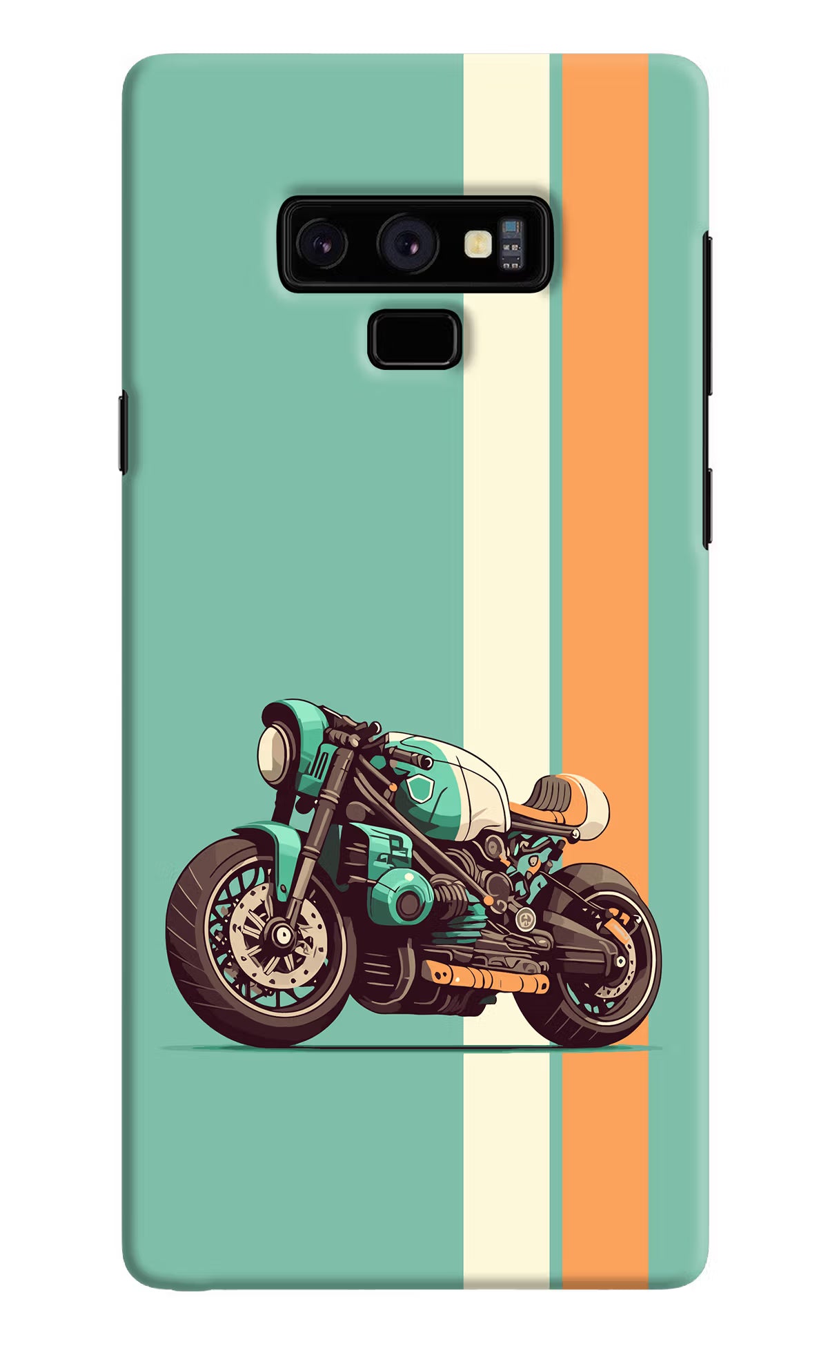 Striped Moto Drift Samsung Note 9 Hard Case Back Cover by Casekaro