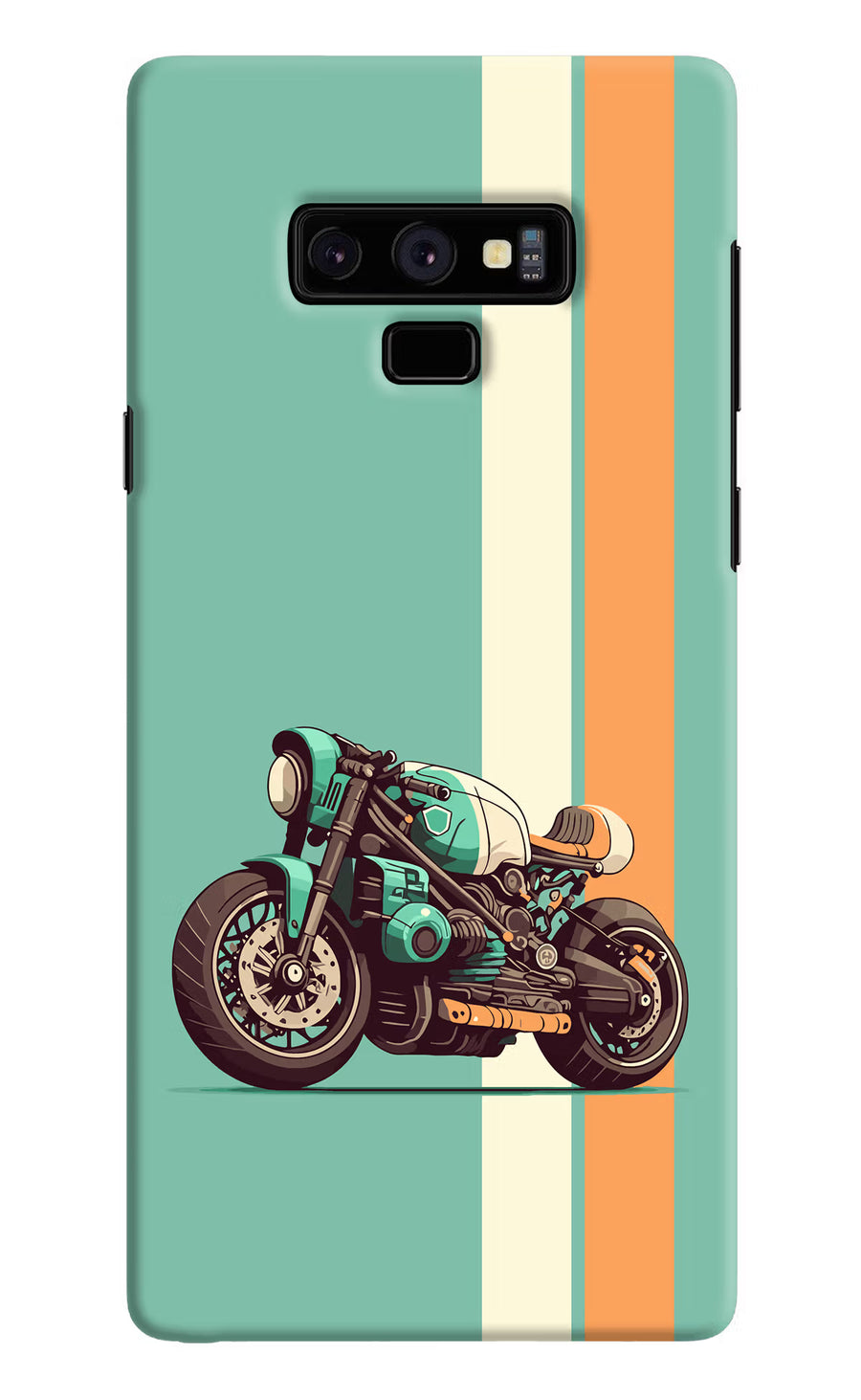 Striped Moto Drift Samsung Note 9 Back Cover, Hard case