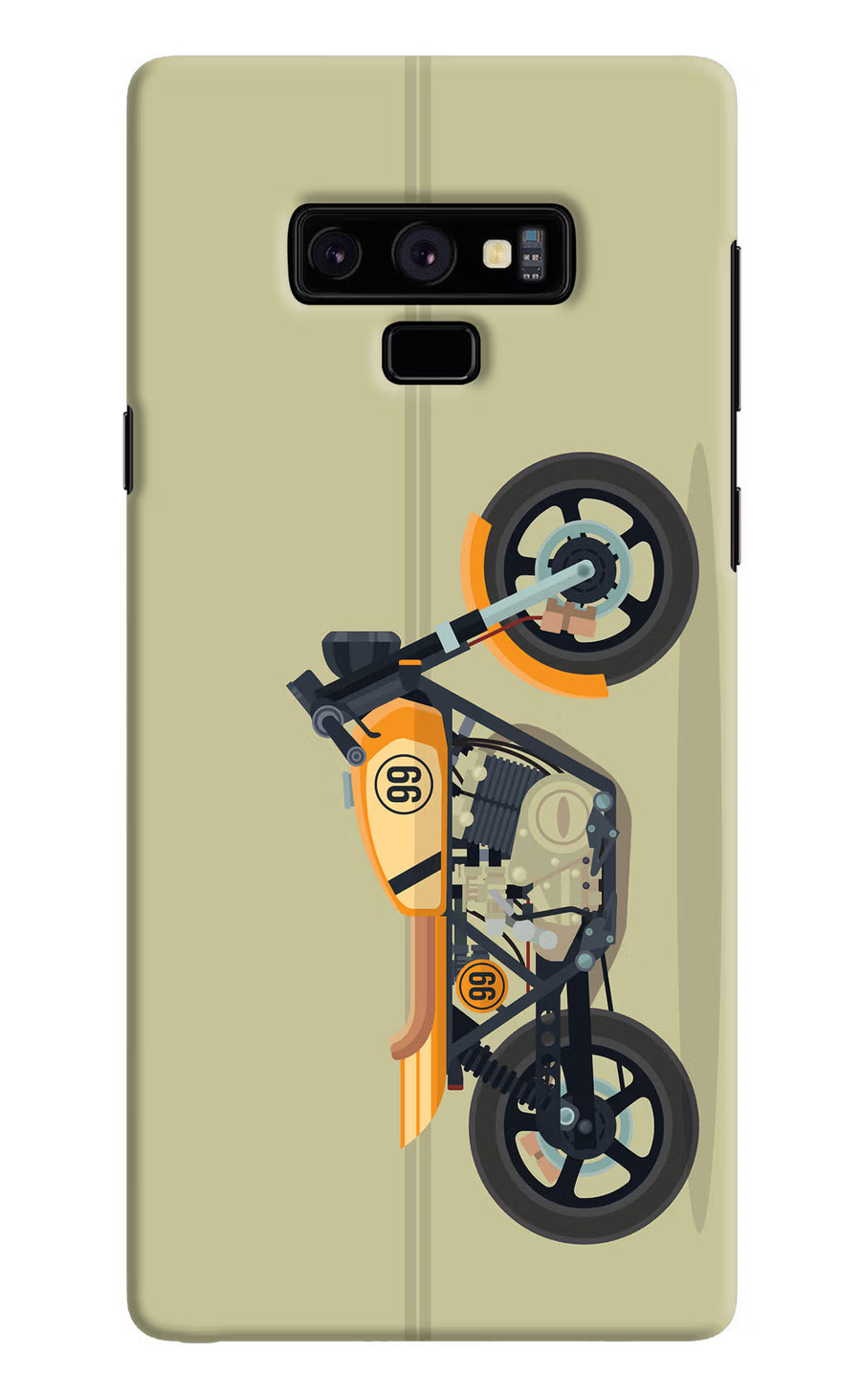 Vertical Speedster Samsung Note 9 Back Cover, Hard case