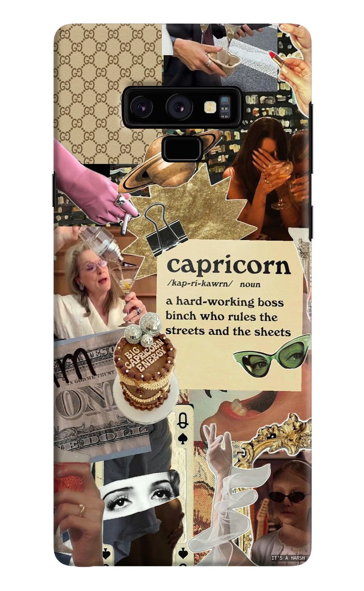 Capricorn Zodiac Samsung Note 9 Hard Case Back Cover by Casekaro