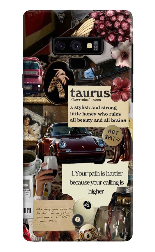 Taurus Zodiac Samsung Note 9 Hard Case Back Cover by Casekaro
