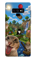 Minecraft Cat Chaos Samsung Note 9 Hard Case Back Cover by Casekaro