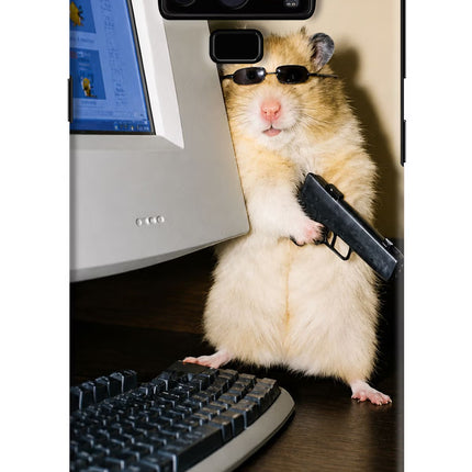 Hacker Hamster Samsung Note 9 Hard Case Back Cover by Casekaro