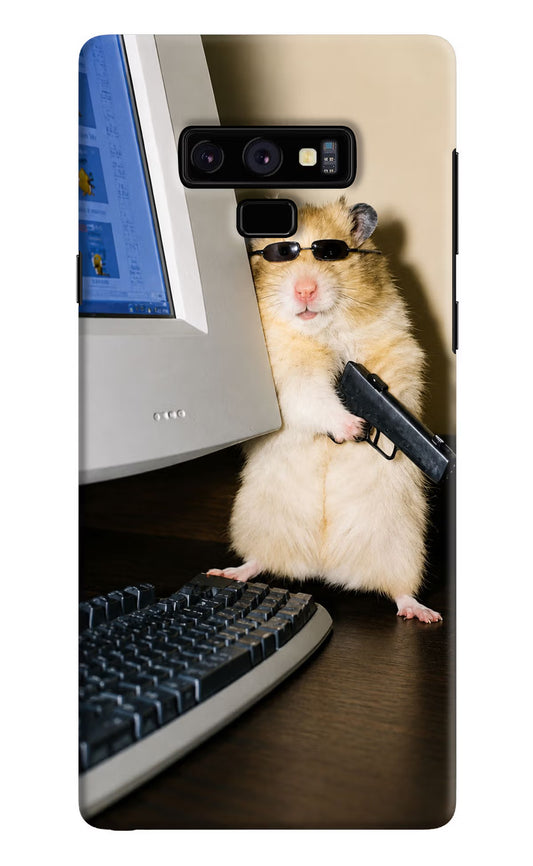 Hacker Hamster Samsung Note 9 Hard Case Back Cover by Casekaro