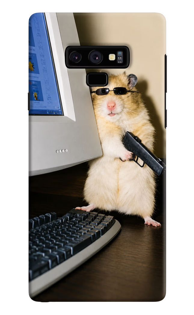 Hacker Hamster Samsung Note 9 Hard Case Back Cover by Casekaro