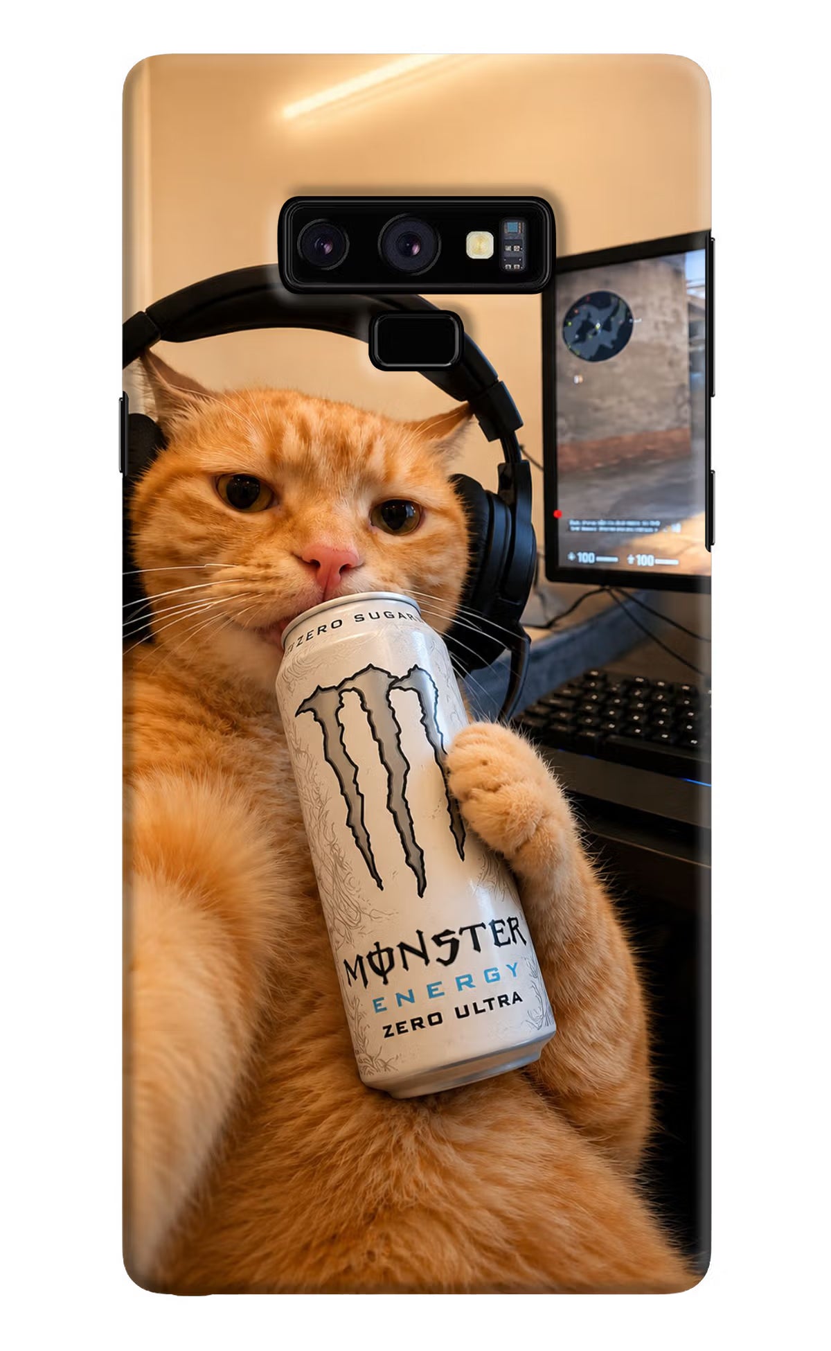 Gamer Cat Energy Samsung Note 9 Back Cover