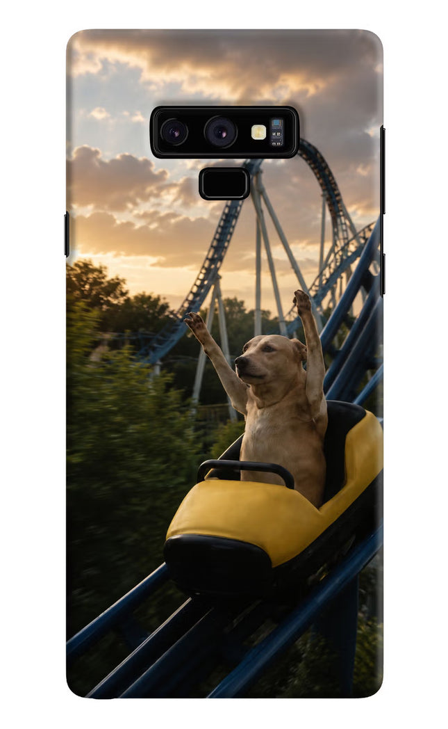 Rollercoaster Dog Samsung Note 9 Hard Case Back Cover by Casekaro