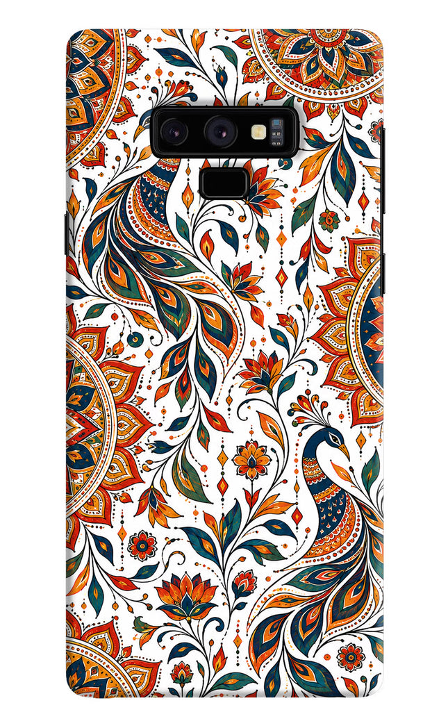 White Mayura Samsung Note 9 Hard Case Back Cover by Casekaro