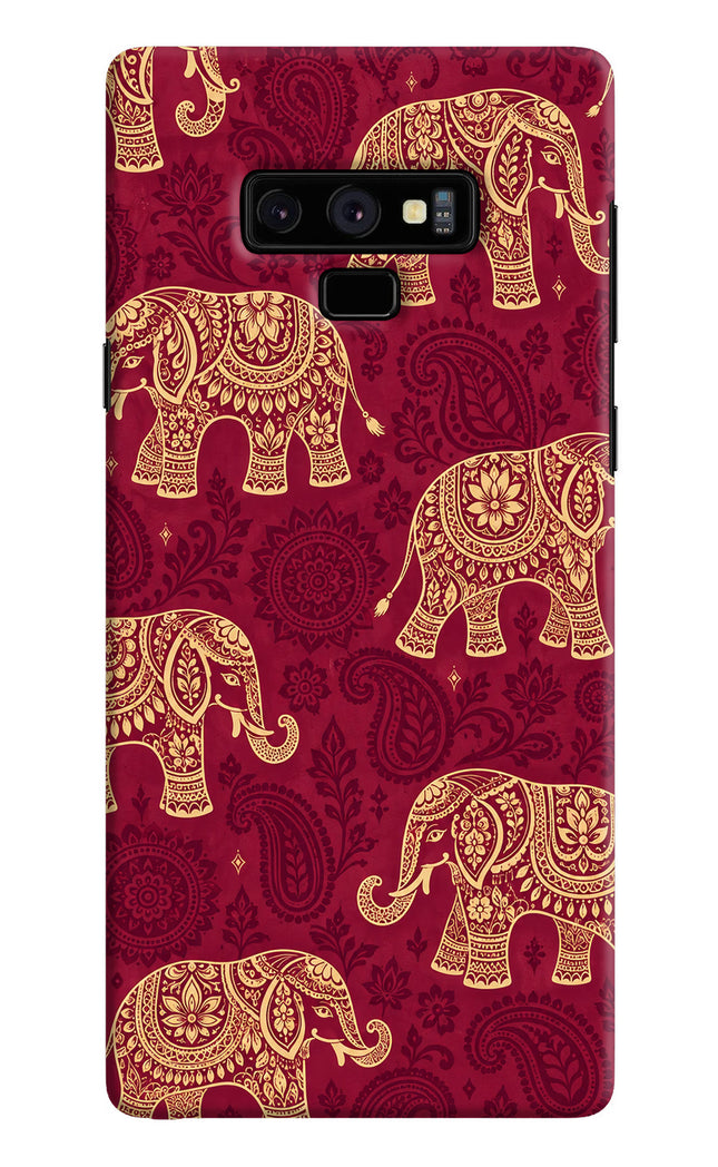 Maroon Elephant Samsung Note 9 Hard Case Back Cover by Casekaro