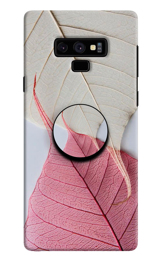 White Pink Leaf Samsung Note 9 Pop Case by Casekaro