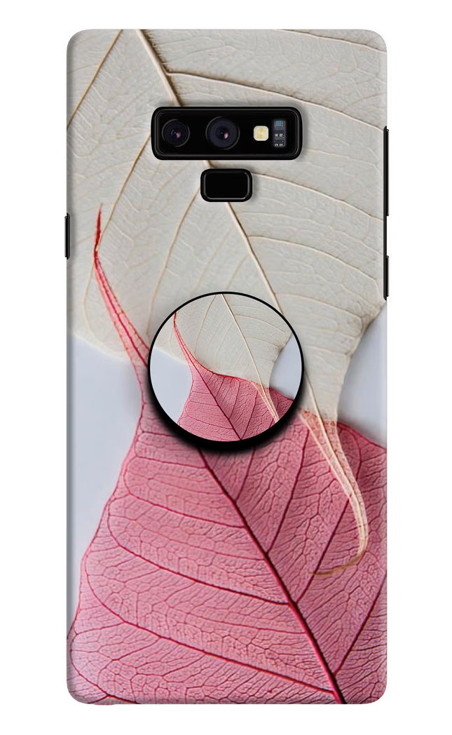 White Pink Leaf Samsung Note 9 Pop Case by Casekaro
