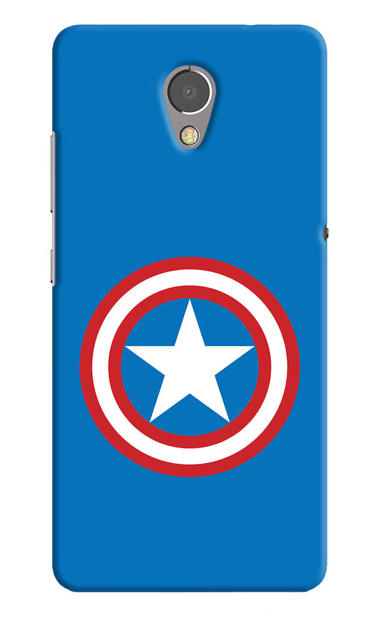Captain America Logo Lenovo P2 Hard Case Back Cover by Casekaro