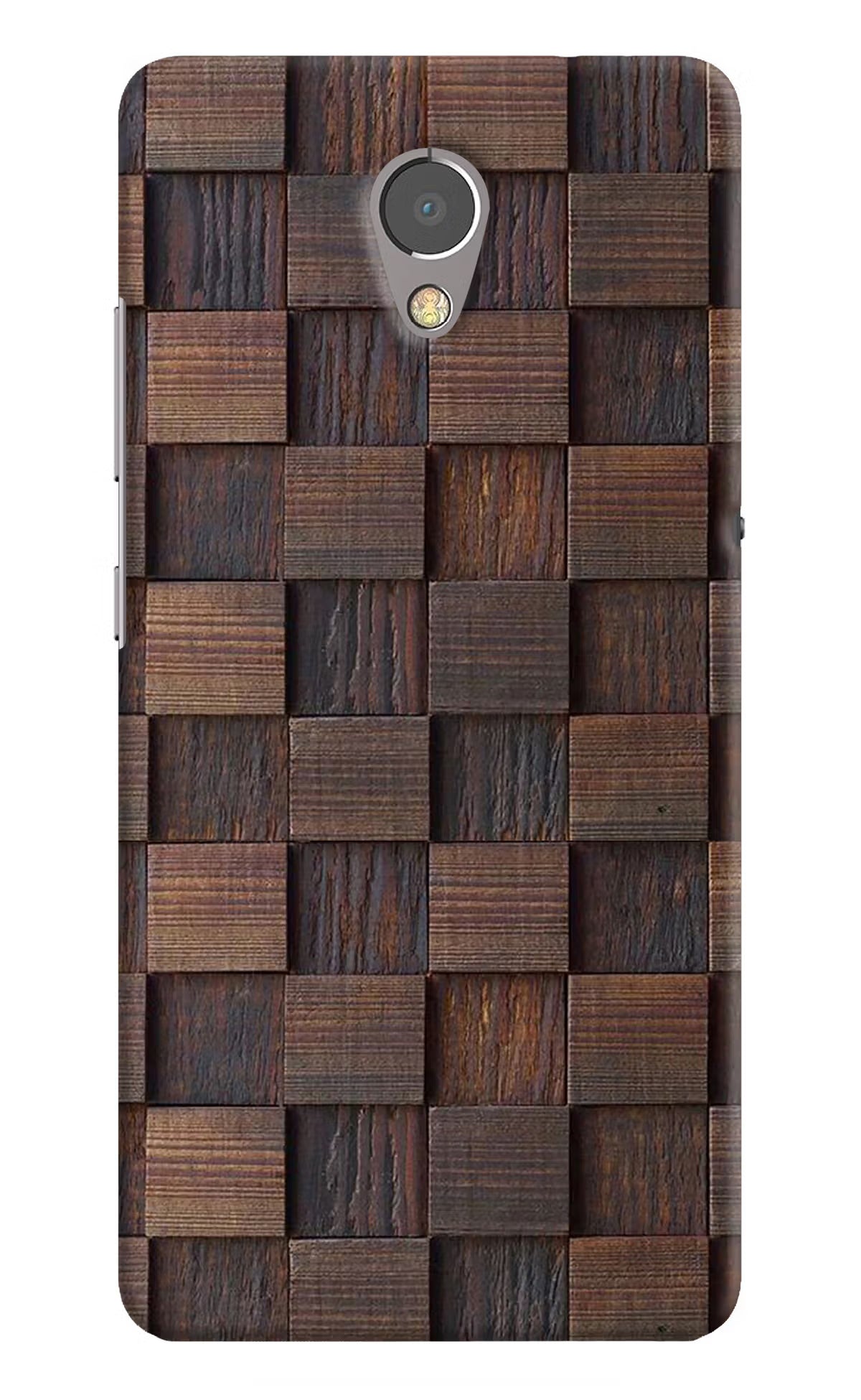Wooden Cube Design Lenovo P2 Hard Case Back Cover by Casekaro