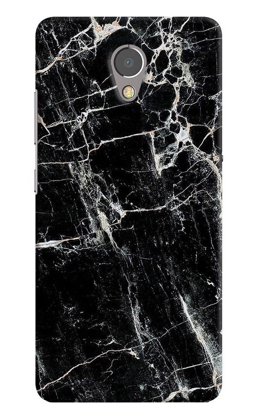 Black Marble Texture Lenovo P2 Hard Case Back Cover by Casekaro
