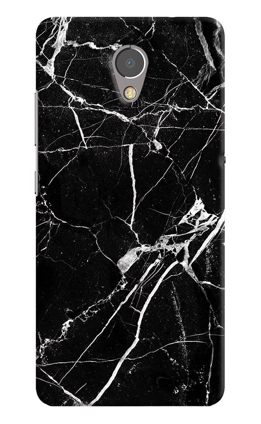 Black Marble Pattern Lenovo P2 Hard Case Back Cover by Casekaro