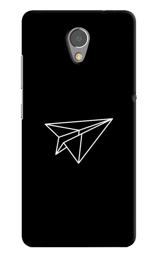 Paper Plane White Lenovo P2 Hard Case Back Cover by Casekaro