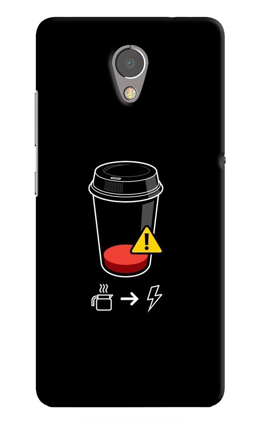 Coffee Lenovo P2 Back Cover, Hard case
