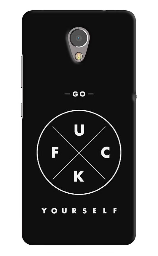 Go Fuck Yourself Lenovo P2 Hard Case Back Cover by Casekaro