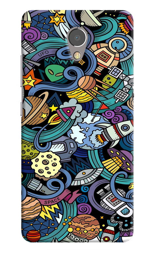 Space Abstract Lenovo P2 Hard Case Back Cover by Casekaro
